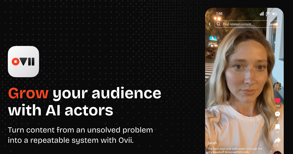 Ovii website preview